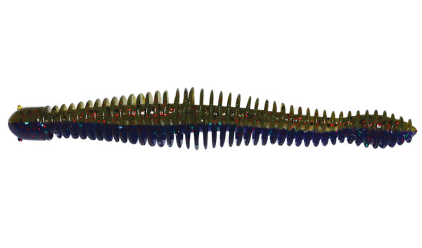002512011 Coontail Ringer Worm 4,75" (ca. 11,5 cm) Watermelon Red Flake/Junebug