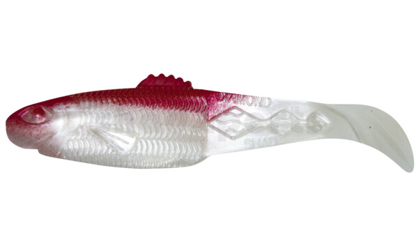 001413009 Diamond Shad 5" (ca. 13,5 cm) perlweiss / rot