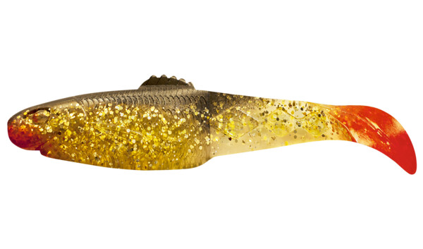 001413078 Diamond Shad 5" (ca. 13,5 cm) klar gold-Glitter / schwarz