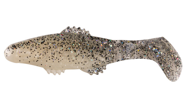 001008B004 Killer Shad 3" (ca. 8,0 cm) perlweiss / klar salt´n pepper Glitter