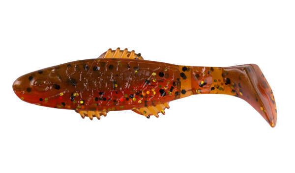 001008B301 Killer Shad 3" (ca. 8,0 cm) rootbeer Glitter / brown olive tree Glitter