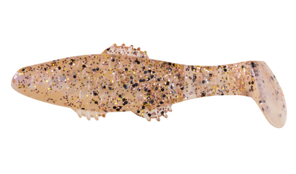 001008B309 Killer Shad 3" (ca. 8,0 cm) blauperl / klar kupfer, schwarz Glitter