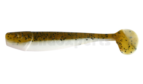 002014B072 King-Shad 5" (ca. 14,0cm) reinweiss / olivebraun-Glitter