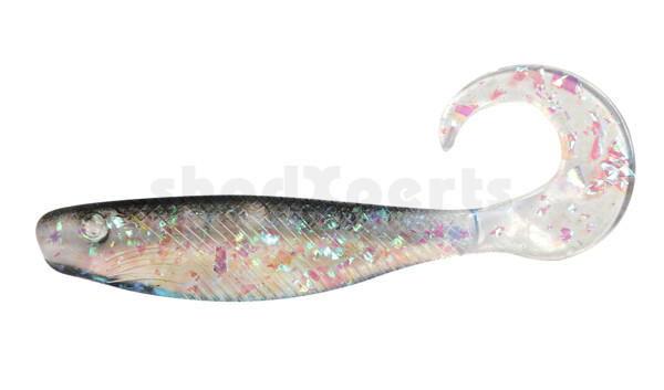 001309065 Shad Grub 3,5" (ca. 9,0 cm) klar silber-Glitter / schwarz