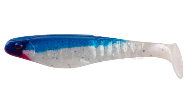 000812035 Shark 4" (ca. 11,0 cm) perlweiss-Glitter / blau