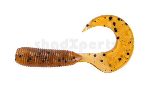 000604101 Twister 2" regulär (ca. 4,5 cm) clear rootbeer-glitter