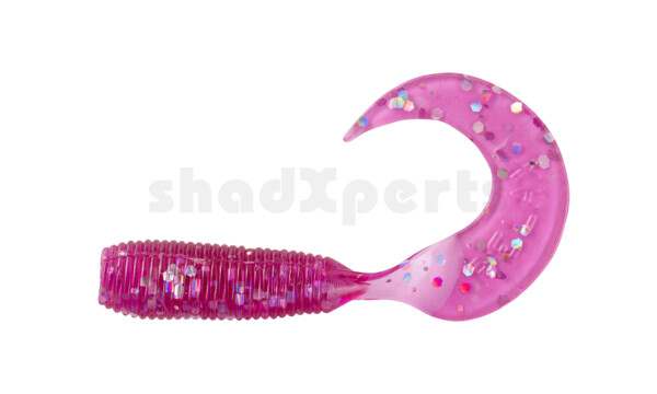 000604165 Twister 2" regulär (ca. 4,5 cm) violet transparent glitter