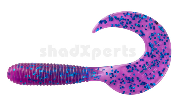 000607165 Twister 3" regulär (ca. 7,0 cm) clear-purple-electric-blue-glitter