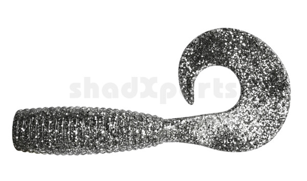 000619022 Xtra-Fat Grub 8" (ca. 19,0 cm) klar silber glitter