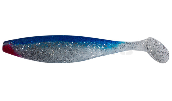 000423085 Xtra-Soft 9" (ca. 23,0 cm) klar silber-Glitter / blau