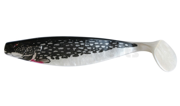 000416-007PIB Xtra-Soft-Nature 6" (ca. 16,0 cm) perlweiss / Hecht (schwarz)