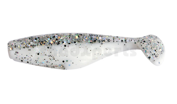 000408B008 Shad 3" (ca. 8,0 cm) reinweiss / klar salt´n pepper Glitter