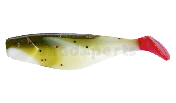 000408B188 Shad 3" (ca. 8,0 cm) reinweiss / olive-tree-glitter