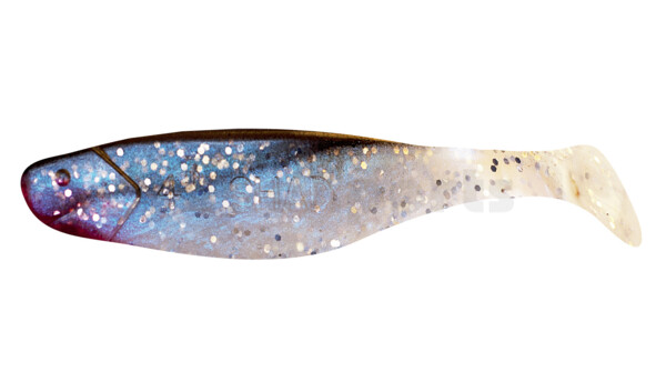 000411044 Xtra-Soft 4" (ca. 11,5 cm) blauperl-Glitter / schwarz