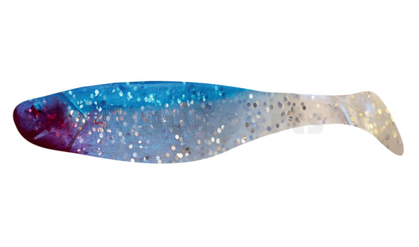 000411047 Xtra-Soft 4" (ca. 11,5 cm) blauperl-Glitter / blau