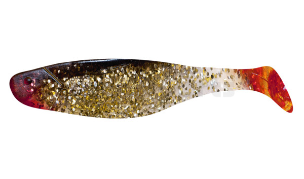 000411078 Xtra-Soft 4" (ca. 11,5 cm) klar gold-Glitter / schwarz