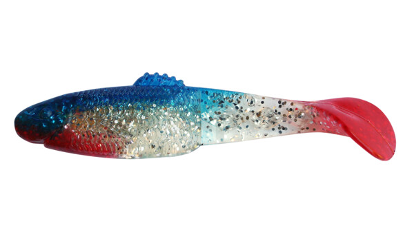 001413085 Diamond Shad 5" (ca. 13,5 cm) klar silber-Glitter / blau