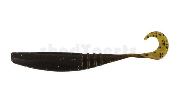 004613001 Jointed Jerk Minnow Curl Tail 5.5" (ca. 13 cm) Green Pumpkin