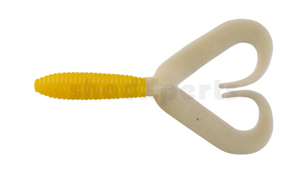 000607DT-054 Twister 3" Doubletail regulär (ca. 9,0 cm) yellow / white