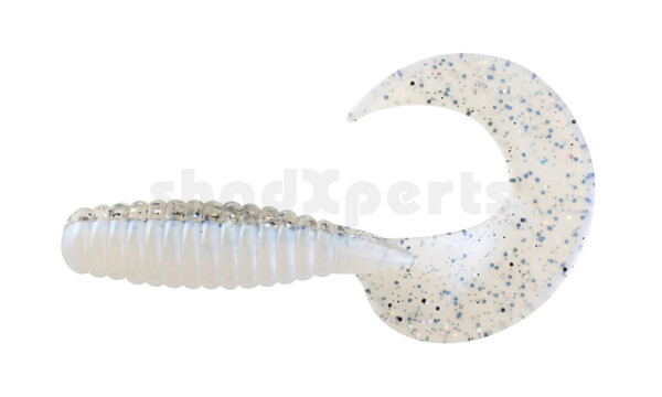 000513B031 Xtra Fat Grub 5,5" laminated (ca. 13,0 cm) bluepearl / clear salt´n pepper flake