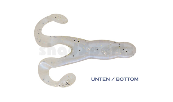 000312B031 Turbofrog 4" (ca.12,0 cm) blauperl / klar salt´n pepper Glitter