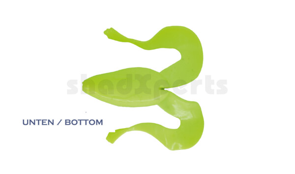 000311B002 Frog 3" (ca. 8,0 cm) fluogelb  / grün-Glitter