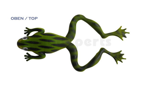 NF-01 Nature Frog 5" (ca. 11,5 cm) belly: white, back: darkgreen-black stripes