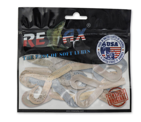 000604DTMIX4 Twister 2" Doubletail Farbmix PERL Original Relax ZIP BAG (wiederverschließbar)