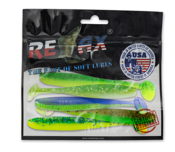 003408MIX2 Bass Shad 3" Farbmix fluo Original Relax ZIP BAG (wiederverschließbar)