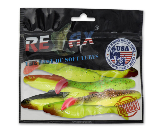 001410MIX2 Diamond-Shad 3,5" Farbmix fluo Original Relax ZIP BAG (wiederverschließbar)