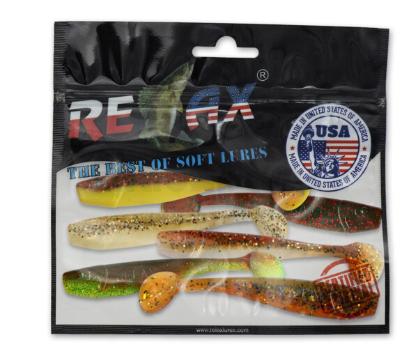 002008MIX3 King Shad 3" Farbmix motoroil Original Relax ZIP BAG (wiederverschließbar)