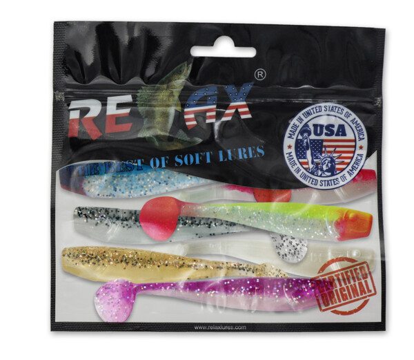 002008MIX4 King Shad 3" Farbmix perl Original Relax ZIP BAG (wiederverschließbar)