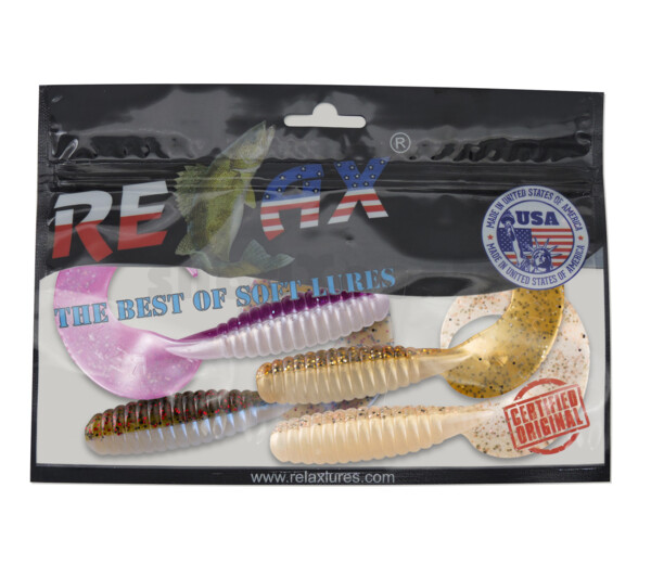 000513MIX4 Xtra Fat Grub 5,5" laminiert Farbmix perl Original Relax ZIP BAG (wiederverschließbar)