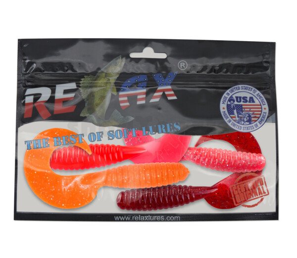 000613MIX3 Xtra Fat Grub 5,5" regulär Farbmix meer Original Relax ZIP BAG (wiederverschließbar)