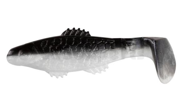 001008B016 Killer Shad 3" (ca. 8,0 cm) reinweiss / schwarz