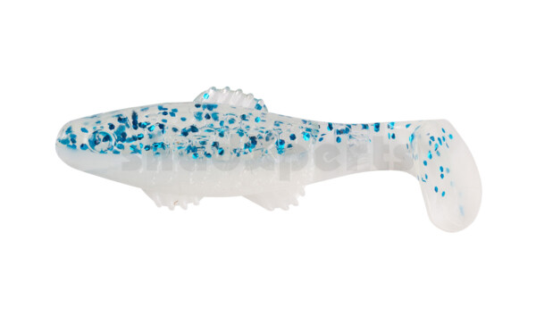 001005B078 Killer Shad 2" (ca. 5,0 cm) white / clear blue-glitter