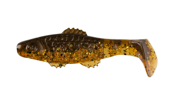 001005B301 Killer Shad 2" (ca. 5,0 cm) rootbeer glitter / brown olive tree glitter