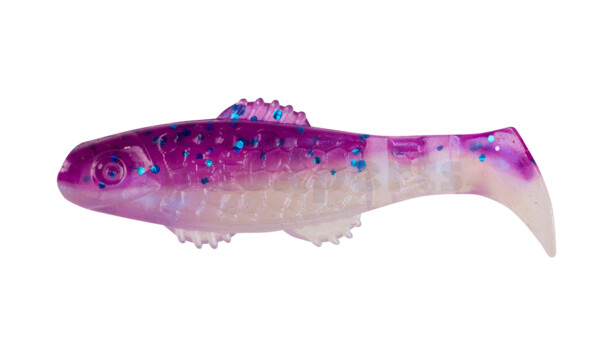 001005B312 Killer Shad 2" (ca. 5,0 cm) bluepearl / electric blue glitter