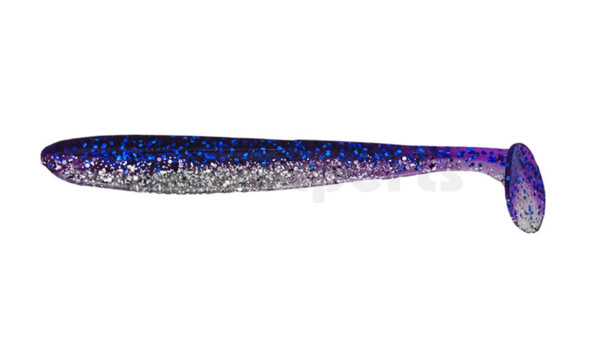 003413B314 Bass Shad 4,5“ (ca. 13 cm) klar silber Glitter / violett-electric blue Glitter