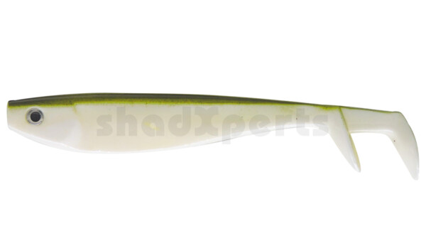 005615113 Fury Shad 6" (ca. 15 cm) reinweiss / boddengrün