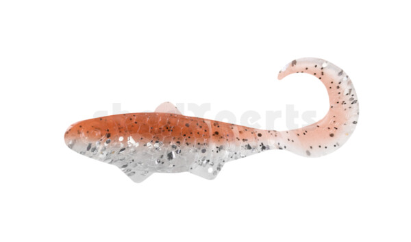 000905B083 Banjo Twister 2" (ca. 5,0 cm) klar silber Glitter / braun-Glitter