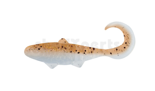 000905B309 Banjo Twister 2" (ca. 5,0 cm) blauperl / klar kupfer, schwarz Glitter