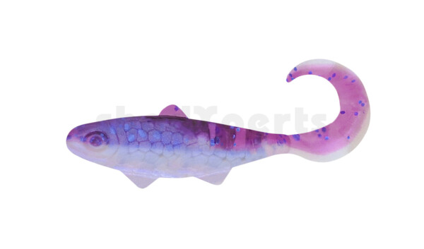 000905B312 Banjo Twister 2" (ca. 5,0 cm) blauperl / violett-electric blue Glitter