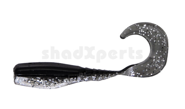 004405021 Curly Tail Crappie Minnow 2"  (ca. 5 cm) Black Sparkle