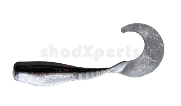 004405001 Curly Tail Crappie Minnow 2"  (ca. 5 cm) Black Neon/Pearl Silver