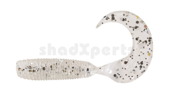 000604022 Twister 2" regulär (ca. 4,5 cm) clear silver glitter