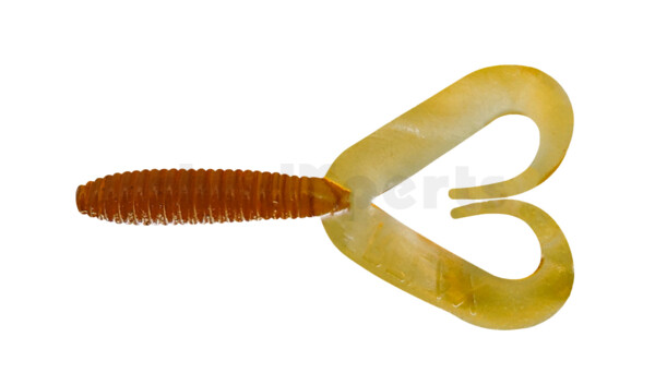 000607DT-102 Twister 3" Doubletail regulär (ca. 9,0 cm) klar bernstein