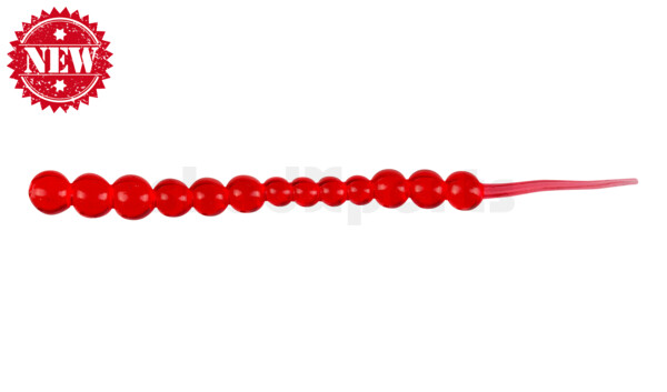 003807076 Salmon Eggs 3" (ca. 7 cm) rot transparent glitter