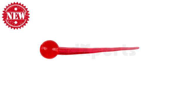 003703076 Sperm Worm 1" (ca. 3 cm) rot transparent glitter