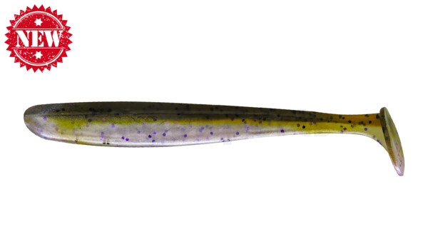 003413B583 Bass Shad 4,5“ (ca. 13 cm) perlweiss violett Glitter / green pumpkin